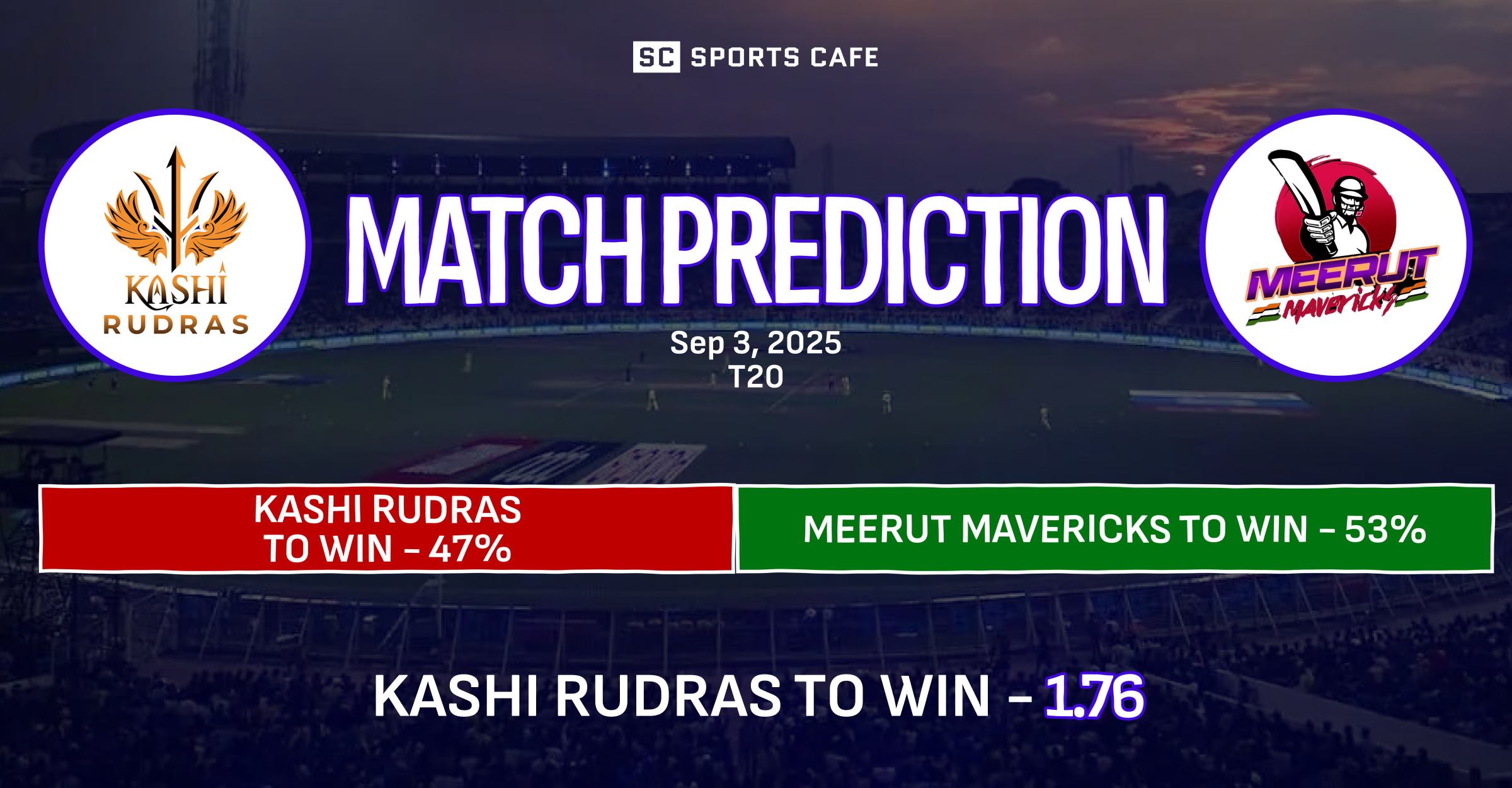 Kashi Rudras vs Meerut Mavericks
